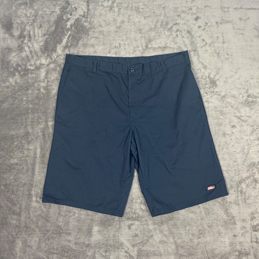 Genuine Dickies Mens Navy Blue Flat Front Work Shorts Size 44 Twill Cargo Pocket